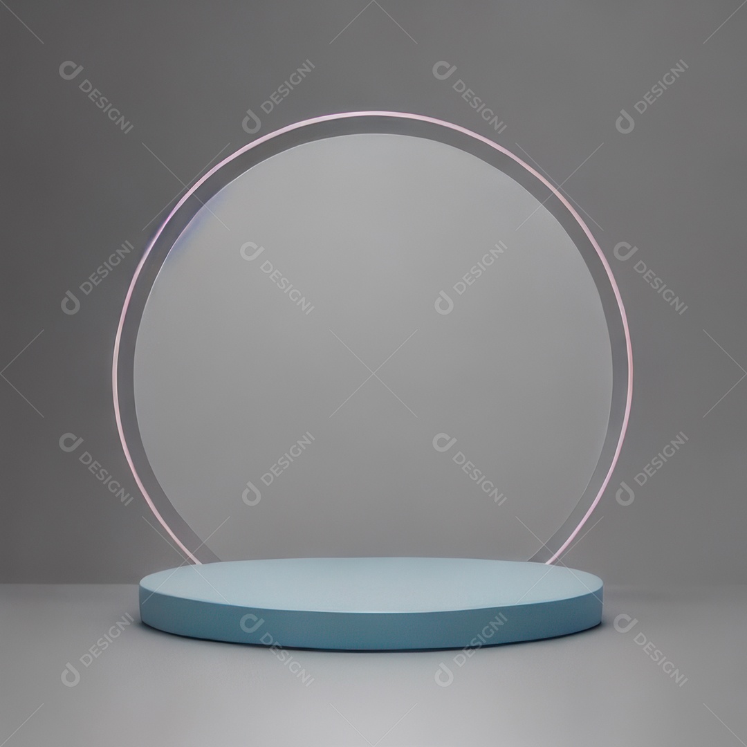 Cenário de pódio com fundo isolado.