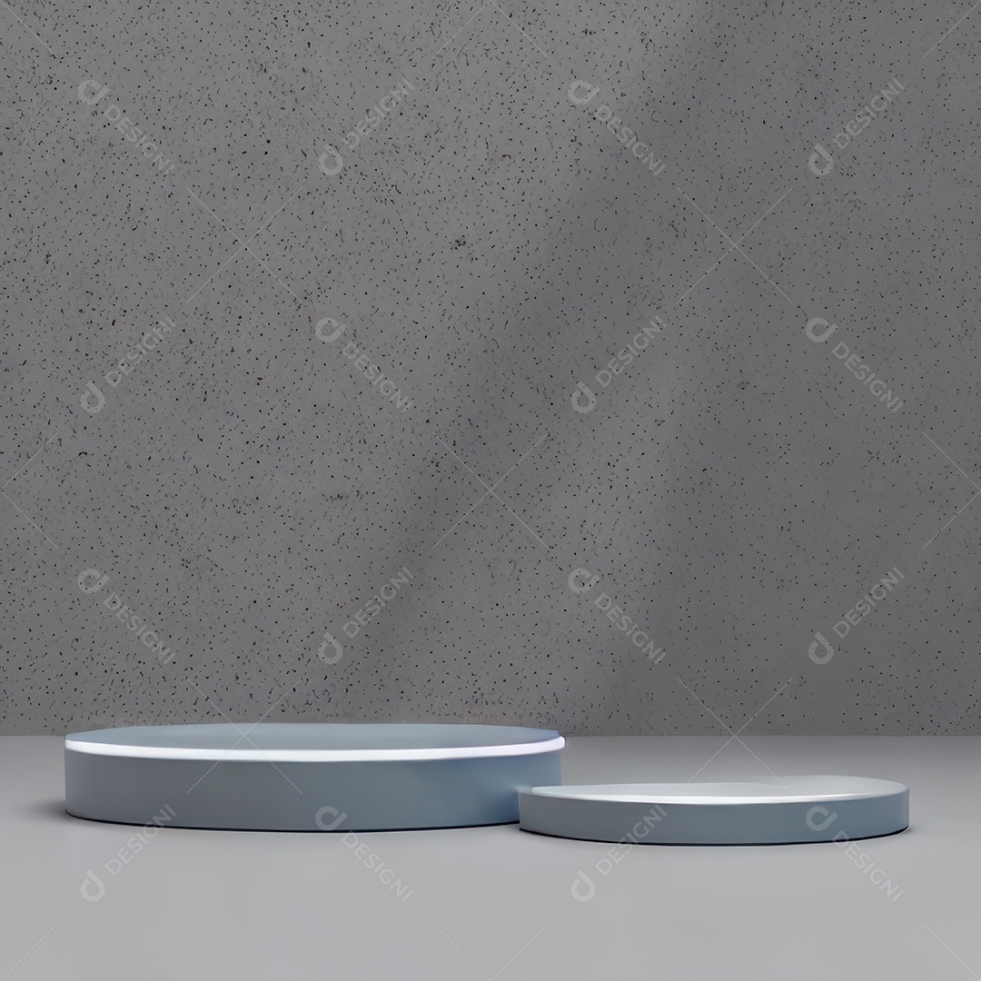 Cenário de pódio com fundo isolado.