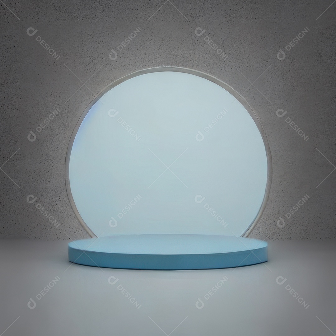 Cenário de pódio com fundo isolado.