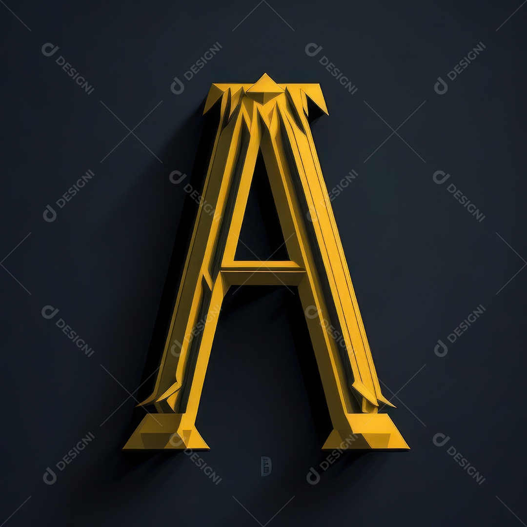 Letra A fontes arte vetorial.