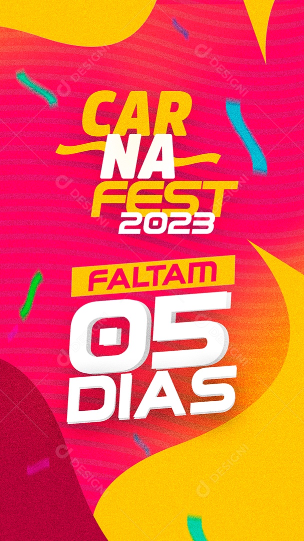 Story Carna Fest 2023 Faltam 05 Dias Social Media PSD Editável