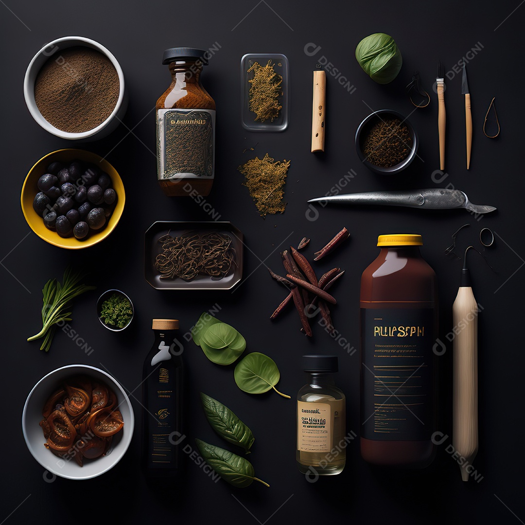 Mesa de churrasco sobre uma mesa