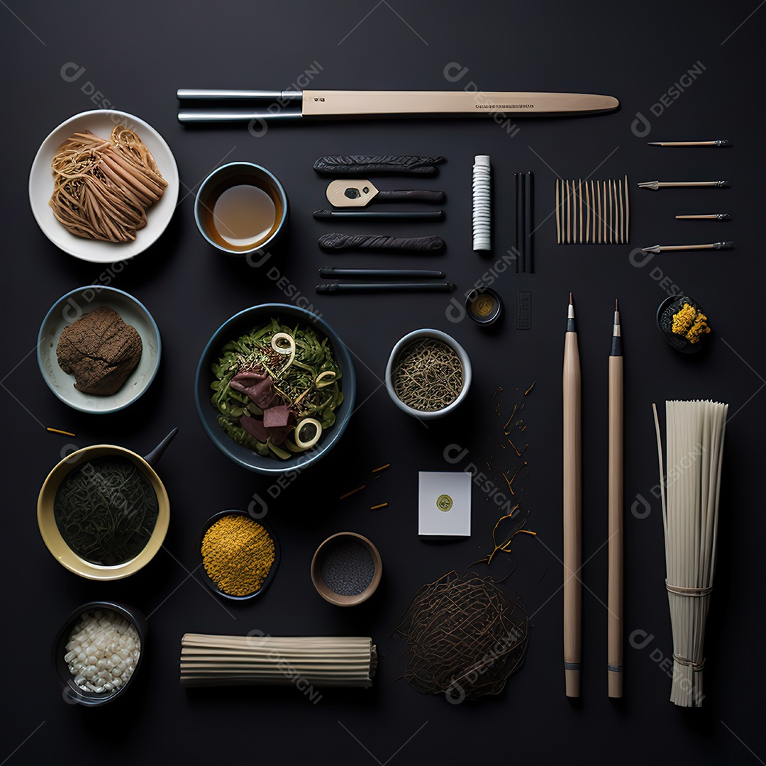 Mesa de churrasco sobre uma mesa