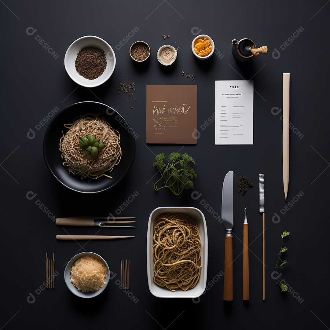 Mesa de churrasco sobre uma mesa