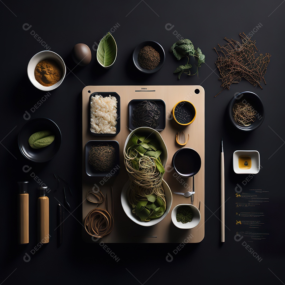 Mesa de churrasco sobre uma mesa