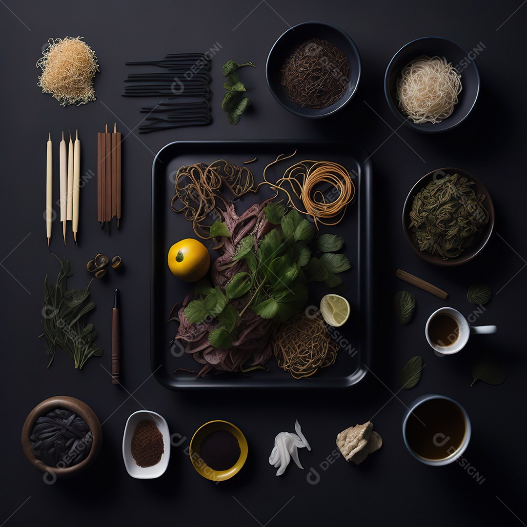 Mesa de almoço sobre uma mesa