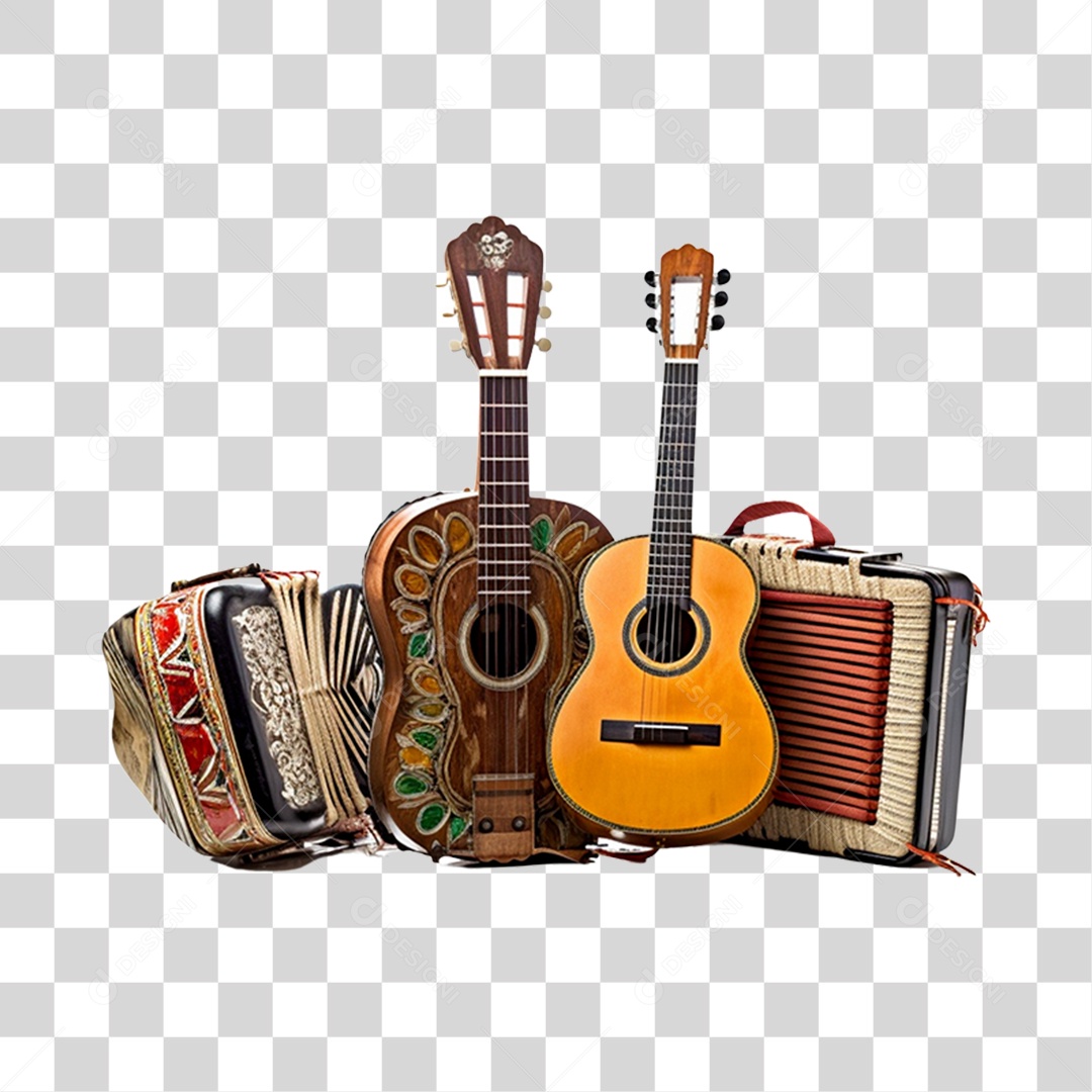 Instrumentos Musicais São João PNG Transparente