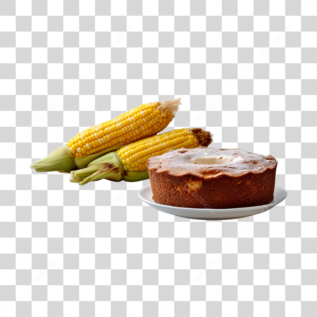 Bolo De Milho Comidas Típicas De São João PNG Transparente