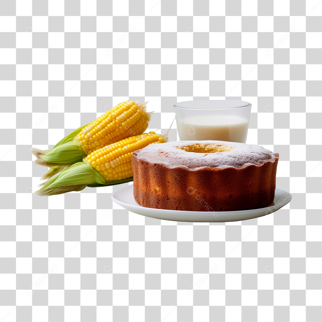 Bolo De Milho Comidas Típicas De São João PNG Transparente