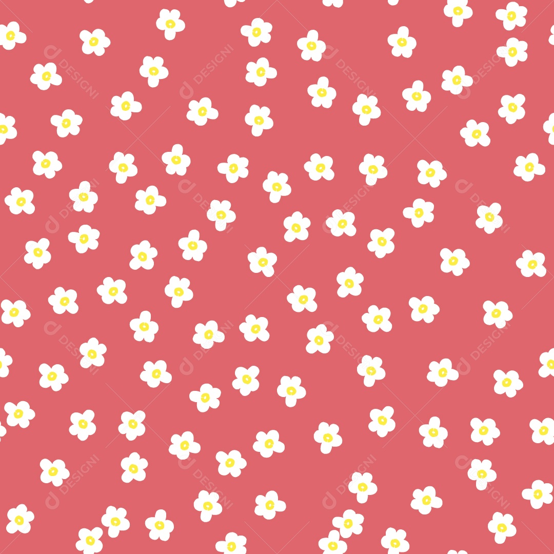 Estampa Rapport Com Vetor De Margaridas Vetor EPS