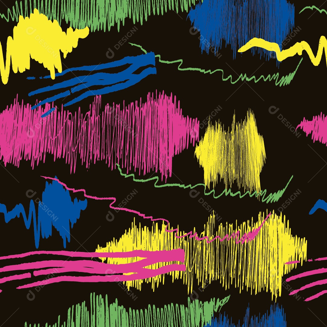 Estampa Rapport de Rabiscos Abstratos Vetor EPS