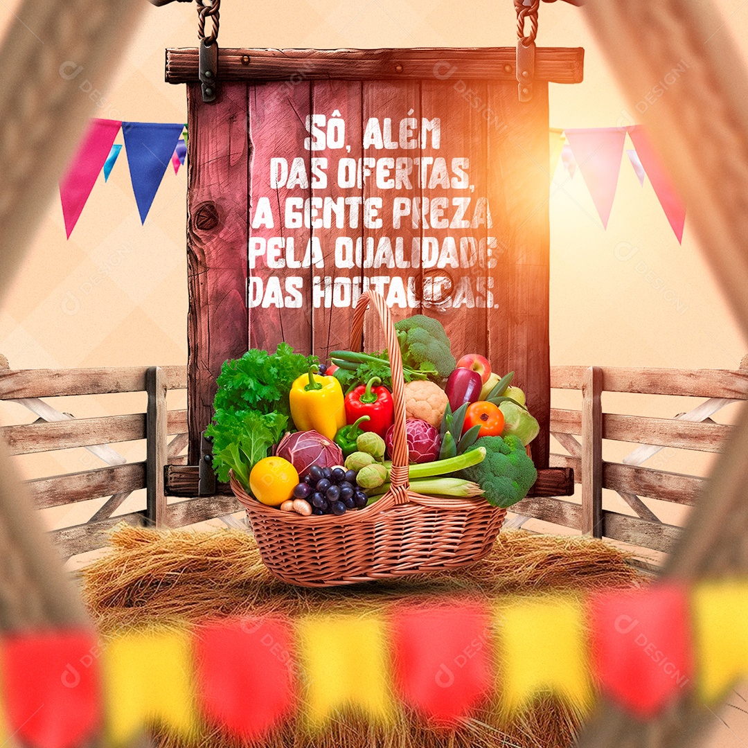 Só Além Das Ofertas A Gente Preza Pela Qualidade São João Supermercado Social Media PSD Editável