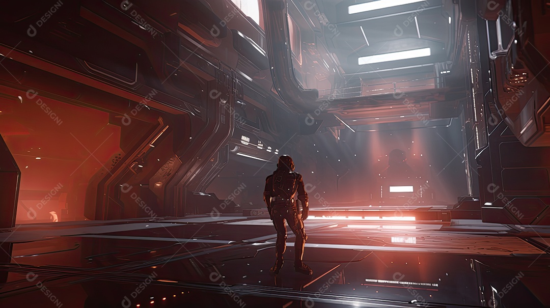 Ilustração de um cenário de jogo