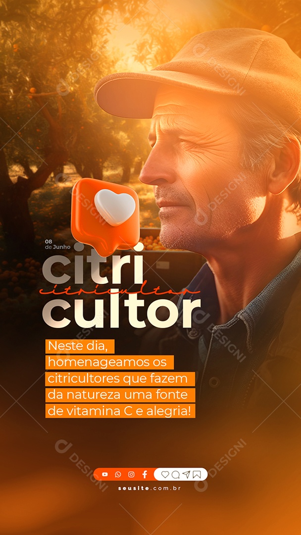 Story Neste Dia Homenageamos os Citricultores Dia Do Citricultor Social Media PSD Editável