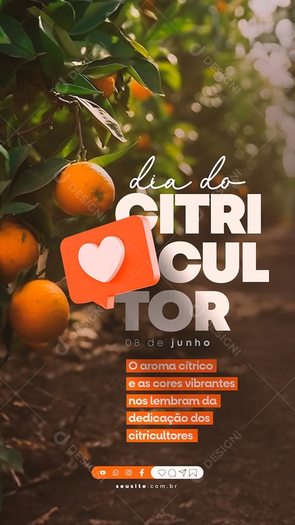 Story O Aroma Cítrico E As Cores Vibrantes Dia Do Citricultor Social Media PSD Editável