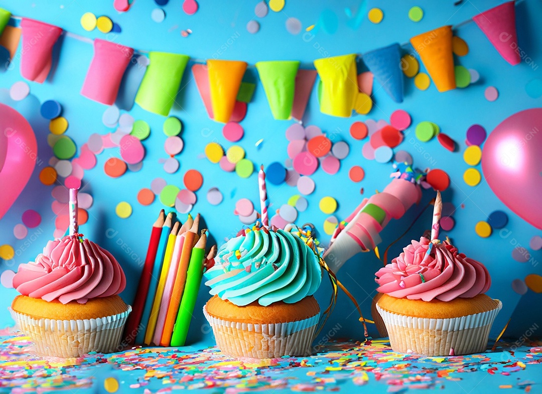 Deliciosos cupcakes para festa de aniversário