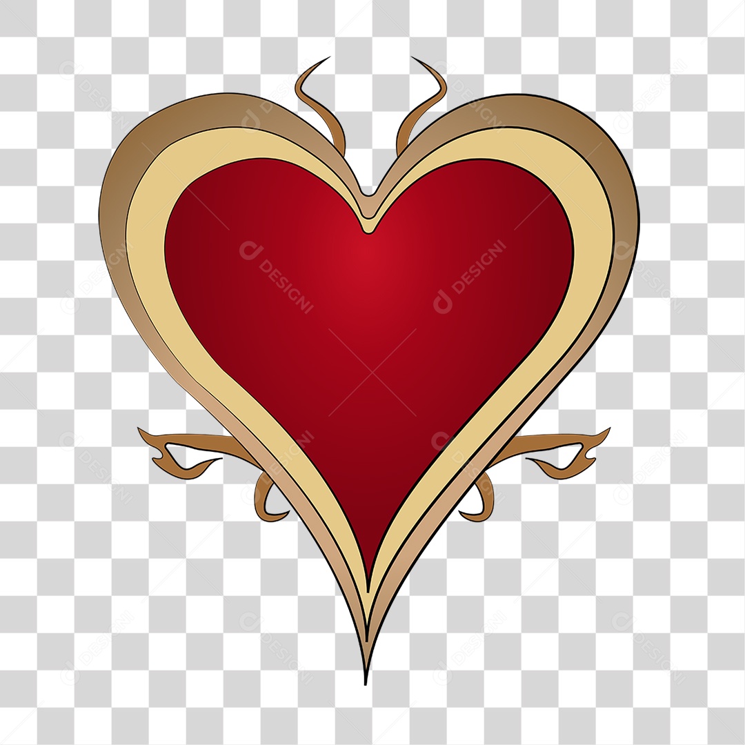 Elemento 3D Corações Cores Amor Para Composição PNG Transparente