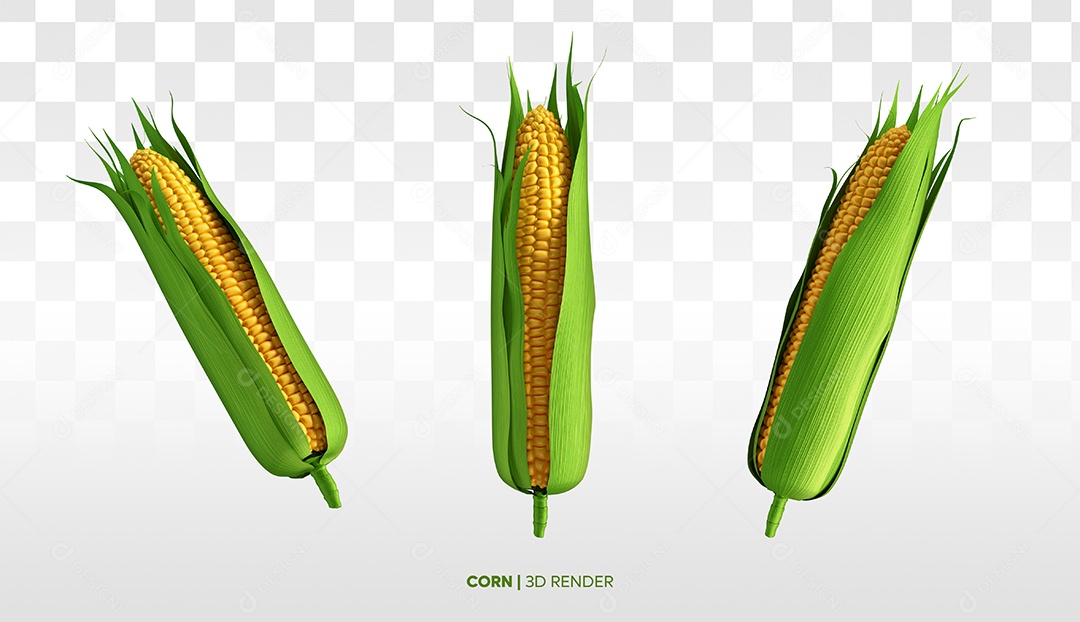 Milho Verde Elemento 3D De São João Para Composição PSD