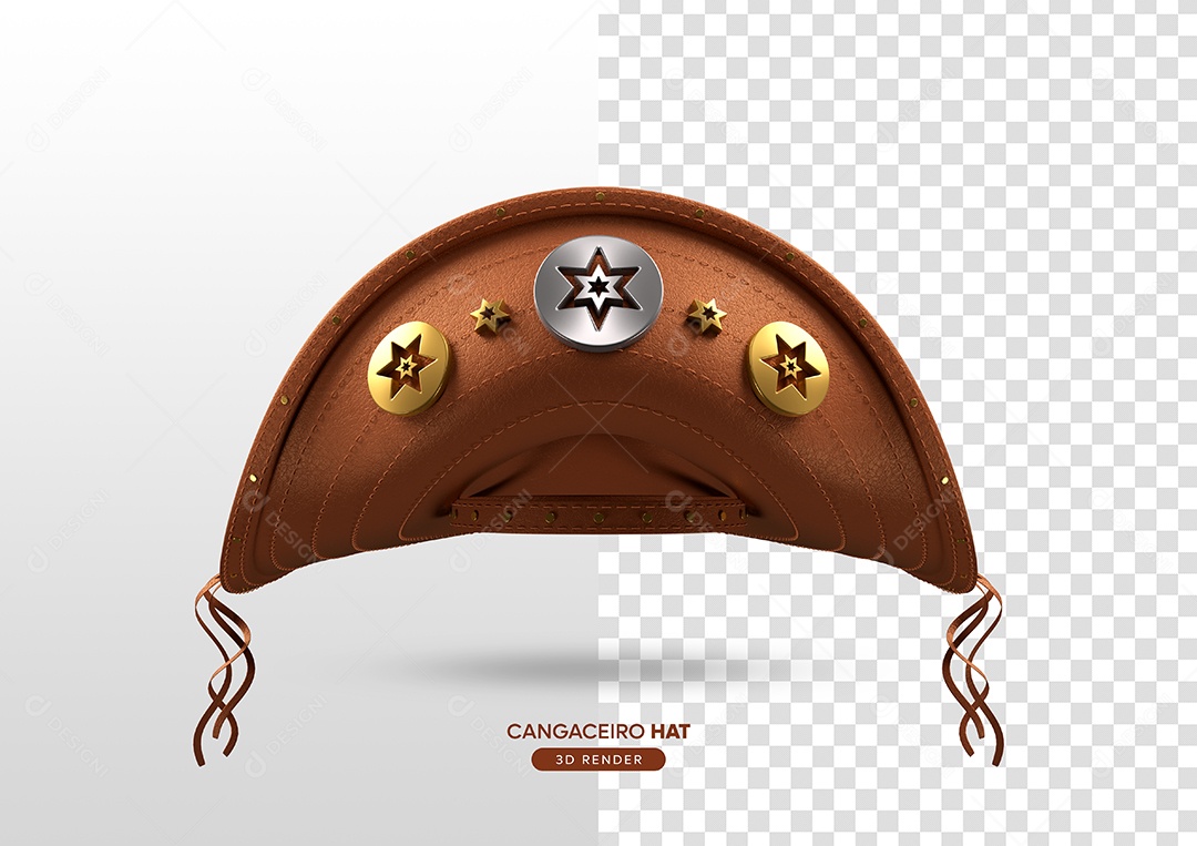 São João Cangaceiro Hat 3D Element For Composition PSD