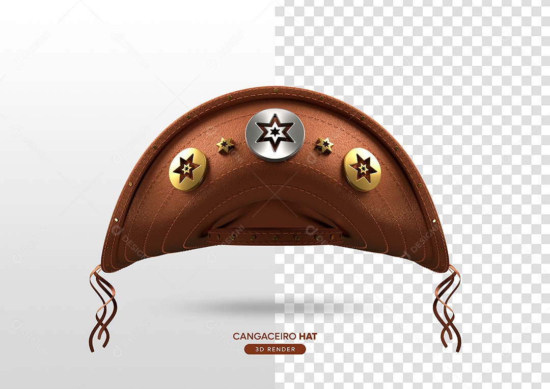 São João Chapéu De Cangaceiro 3D Elemento Para Composição PSD