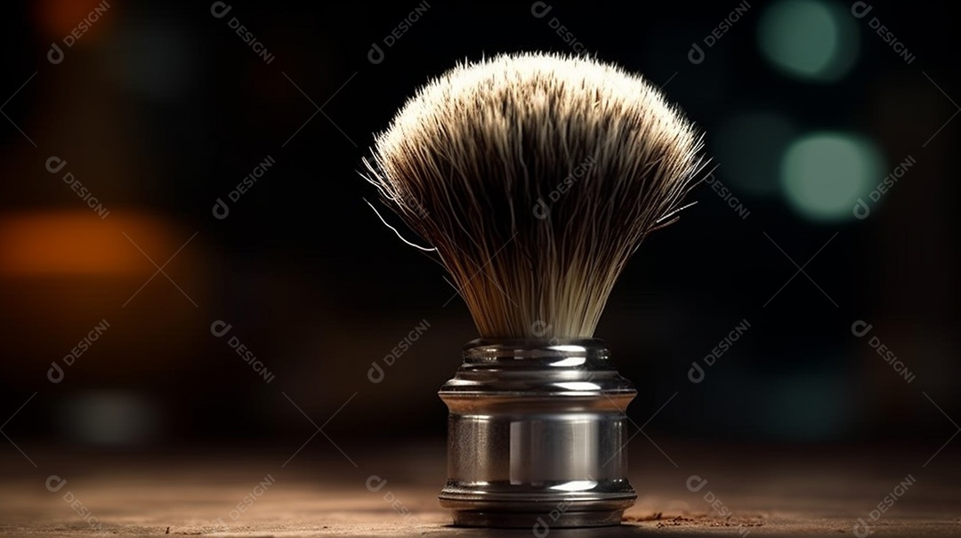 Detalhe de escova de barbear