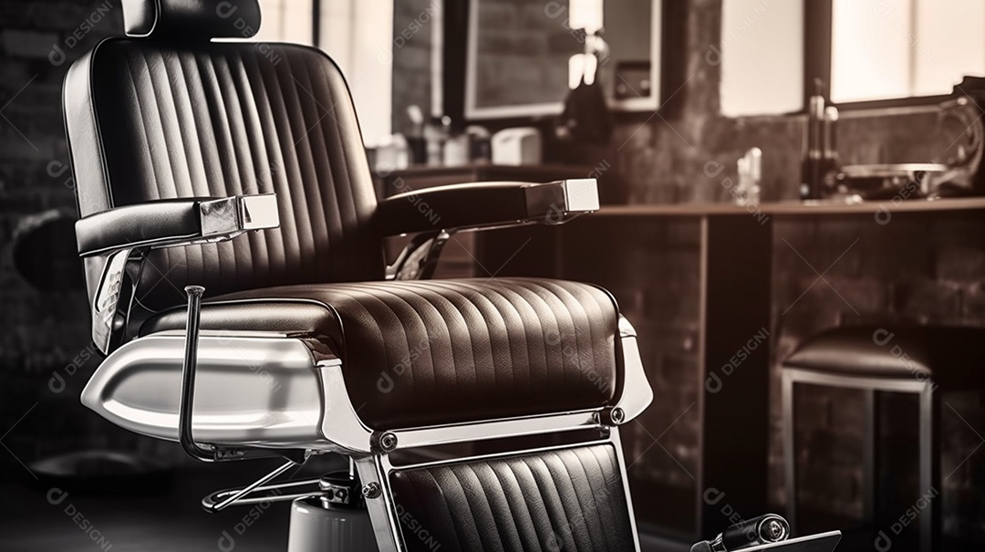 Detalhes da poltrona da barbearia moderna
