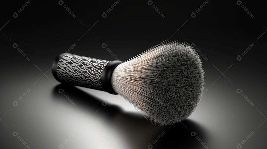 Detalhe de escova de barbear