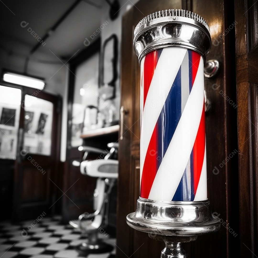 Poste de barbearia logo do símbolo de barbearia poste de barbearia retrô