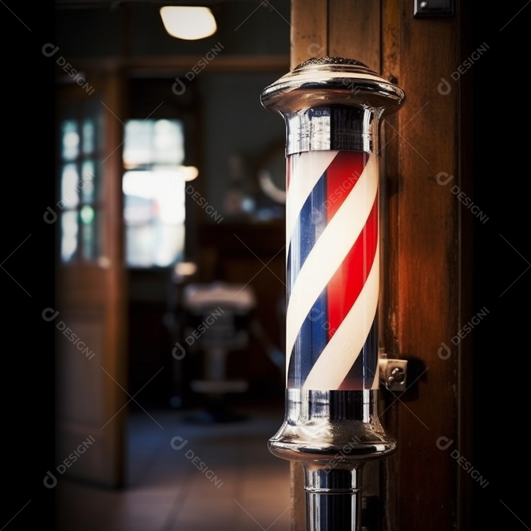 Poste de barbearia logo do símbolo de barbearia poste de barbearia retrô