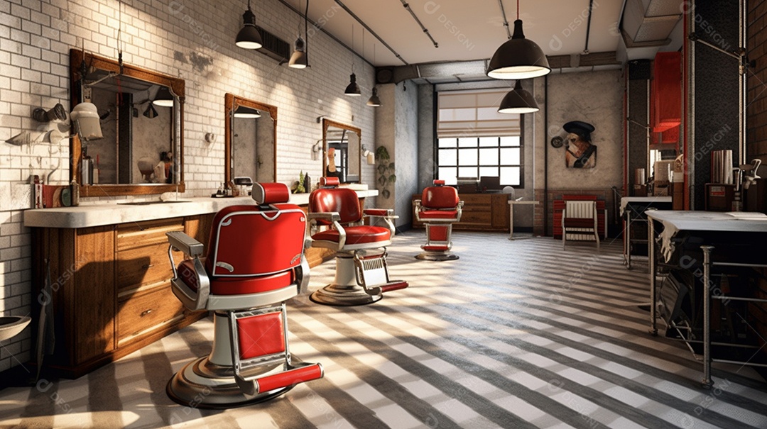 Detalhes da barbearia moderna