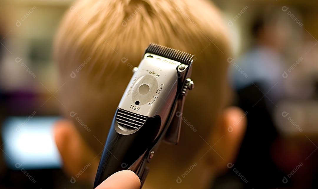Corte de cabelo infantil menino na barbearia