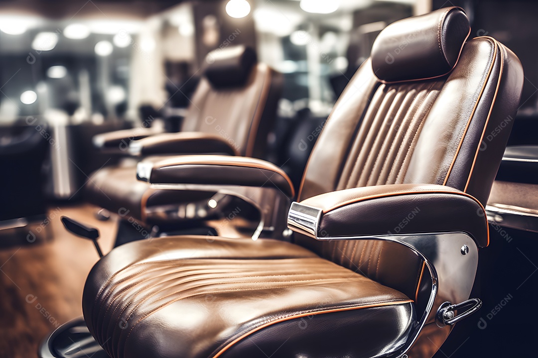 Detalhes da poltrona da barbearia moderna