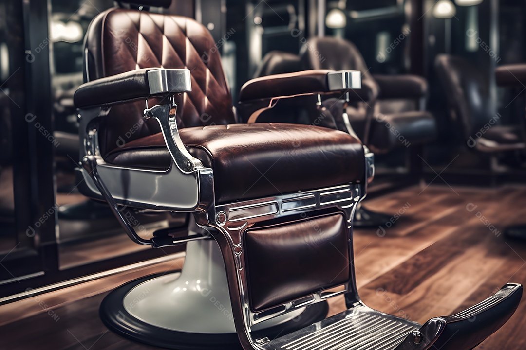 Detalhes da poltrona da barbearia moderna