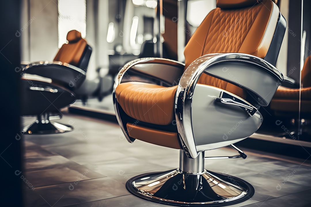 Detalhes da poltrona da barbearia moderna