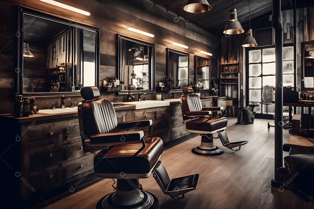 Detalhes da poltrona da barbearia moderna