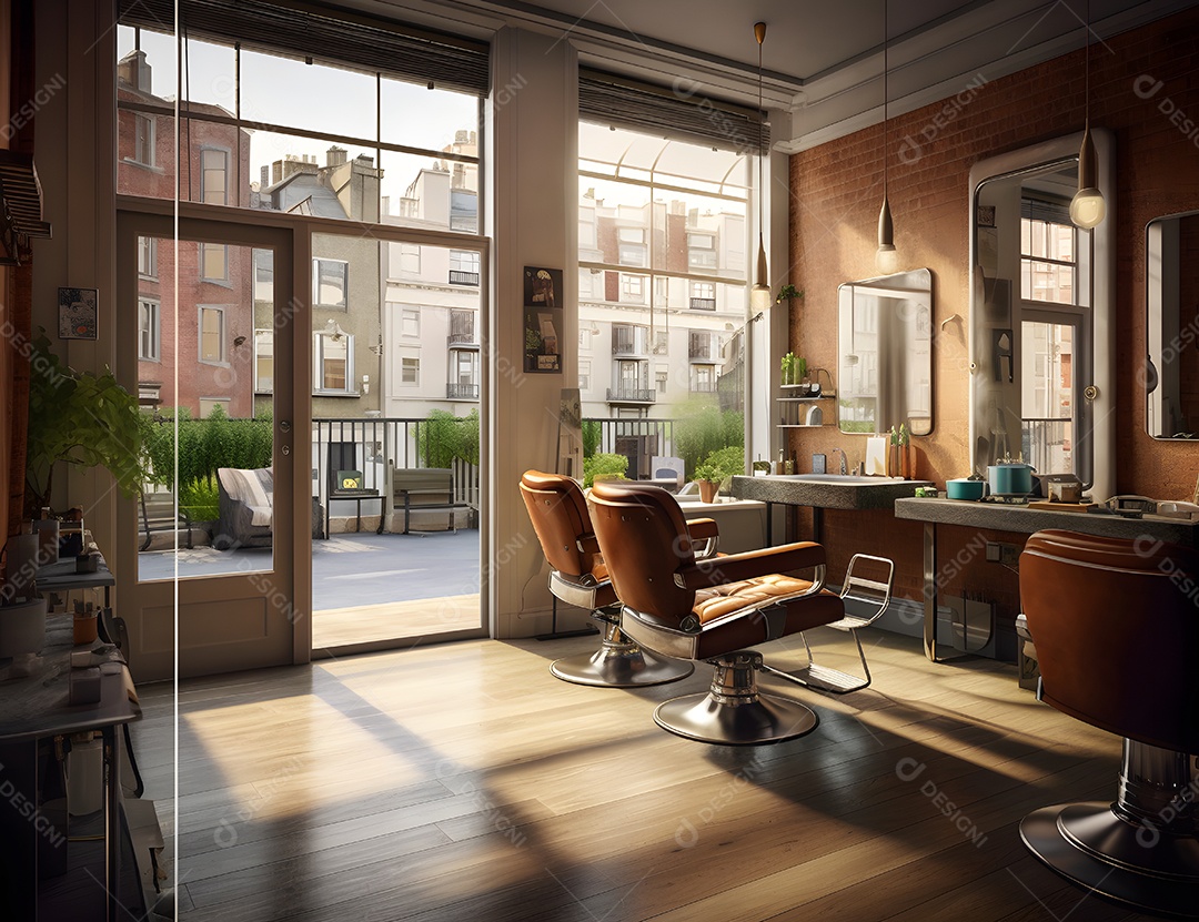 Detalhes da barbearia moderna