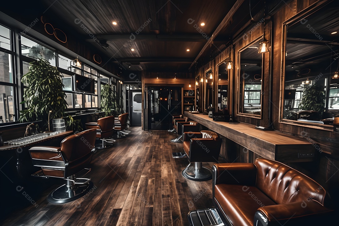 Detalhes da barbearia moderna