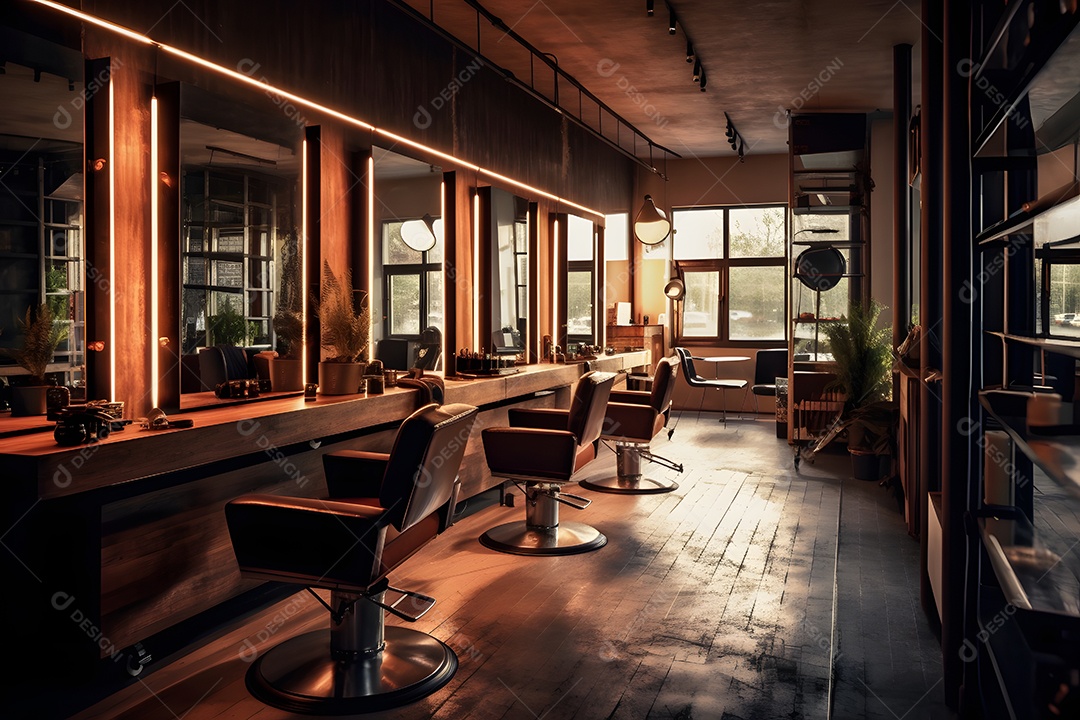 Detalhes da barbearia moderna