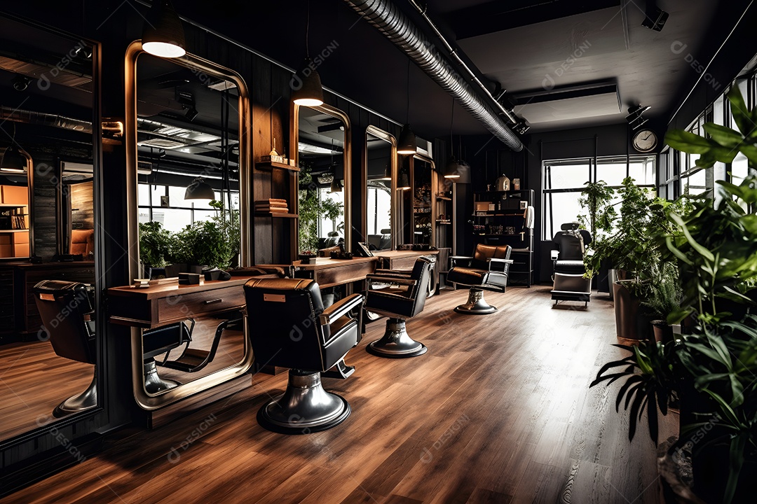 Detalhes da barbearia moderna