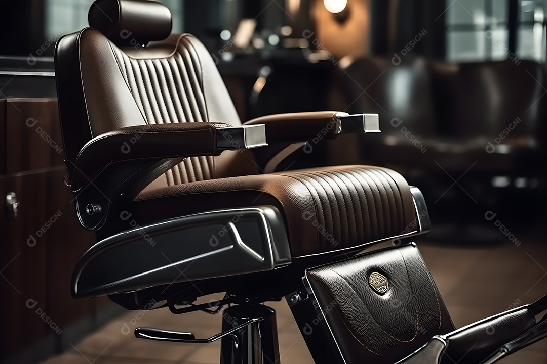 Detalhes da poltrona da barbearia moderna