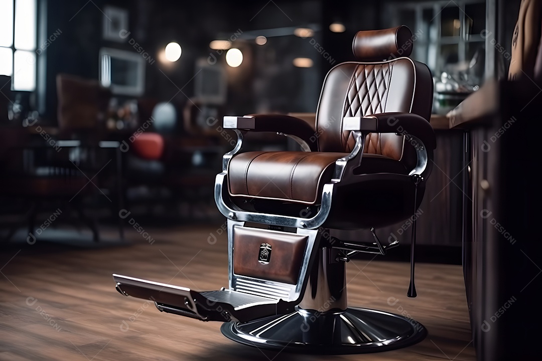 Detalhes da poltrona da barbearia moderna