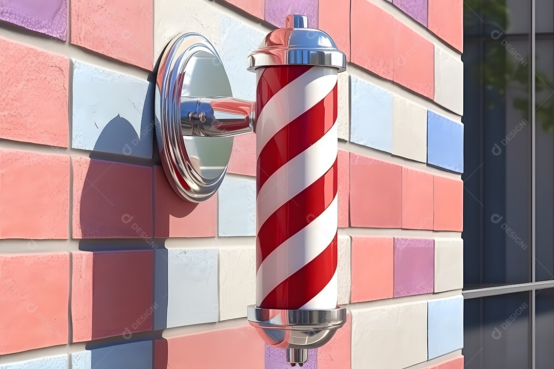 Poste de barbearia logo do símbolo de barbearia poste de barbearia retrô