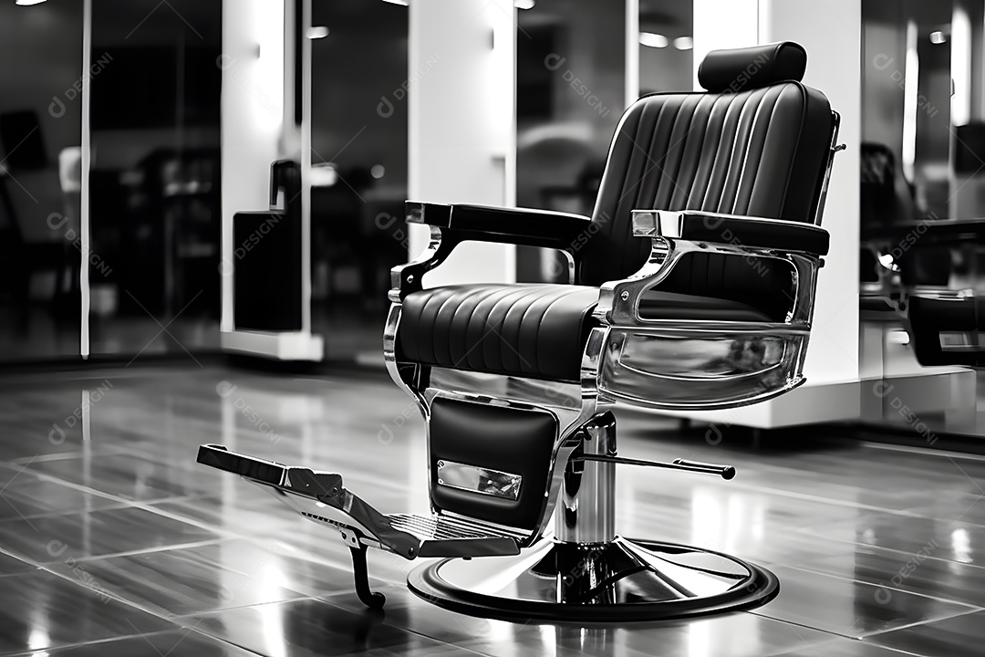Detalhes da poltrona da barbearia moderna