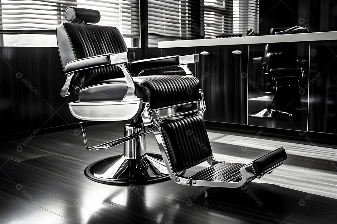 Detalhes da poltrona da barbearia moderna