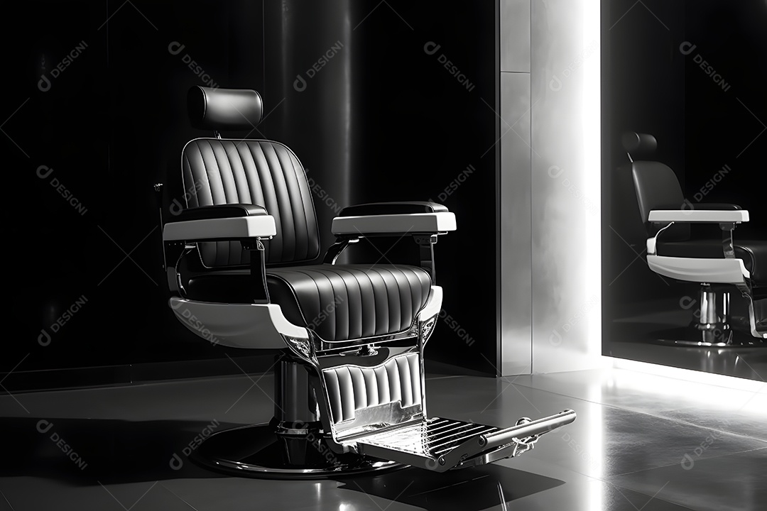 Detalhes da poltrona da barbearia moderna