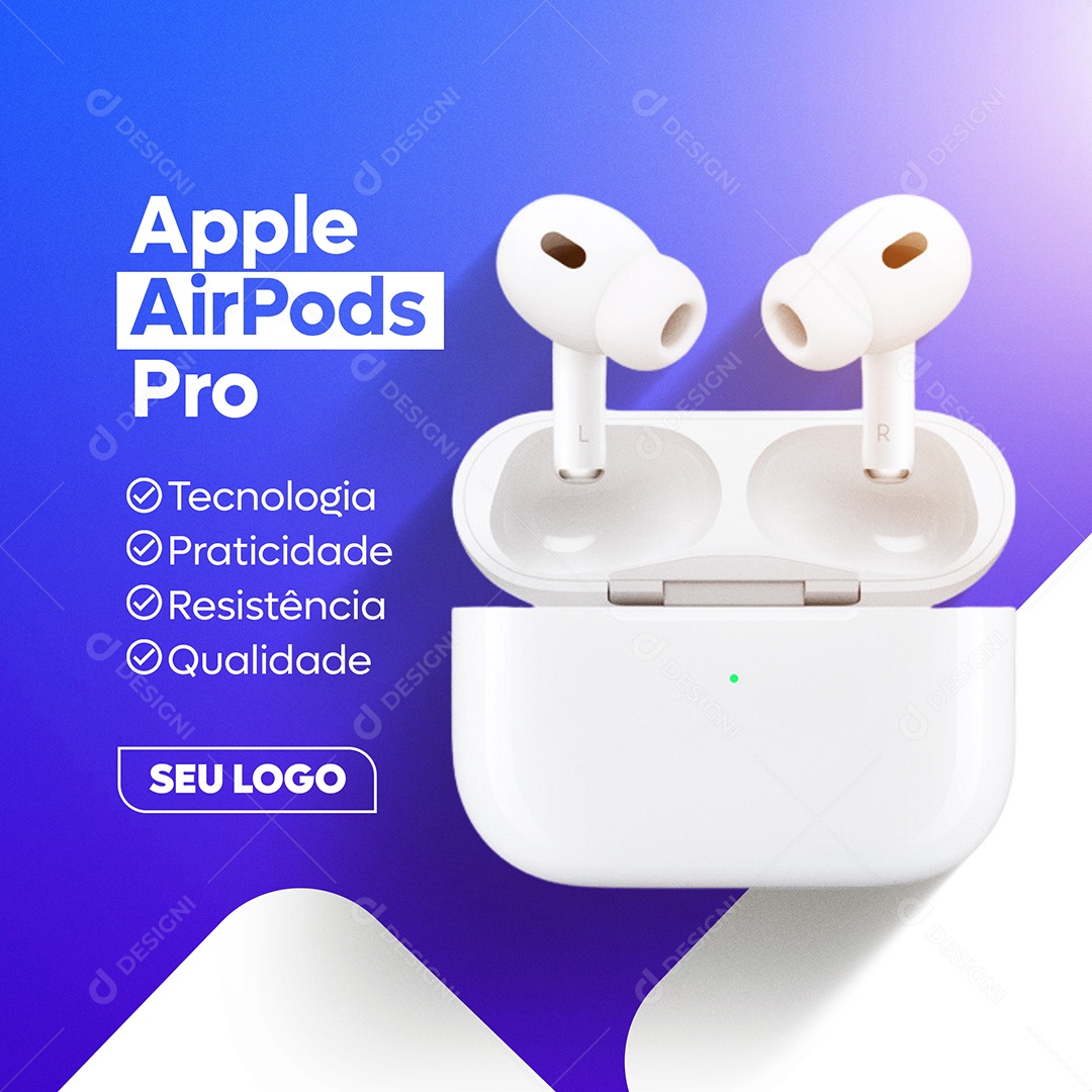 Social Media AirPods Pro Apple Lojas De Eletrônicos PSD Editável