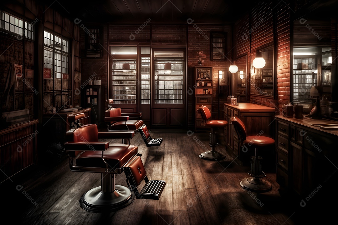 Detalhes da barbearia moderna