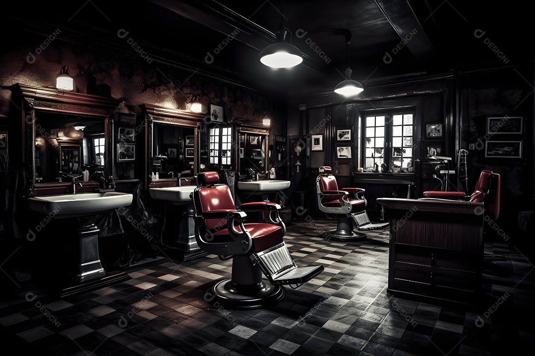 Detalhes da barbearia moderna