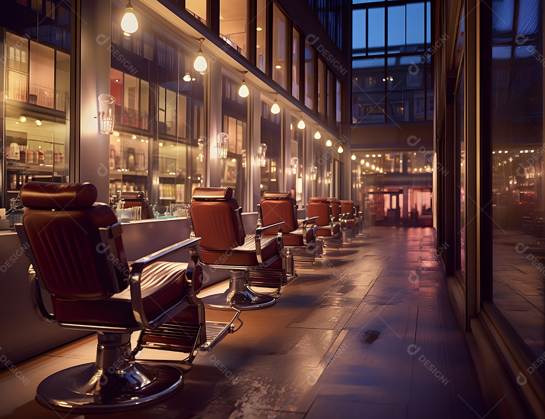 Detalhes da barbearia moderna