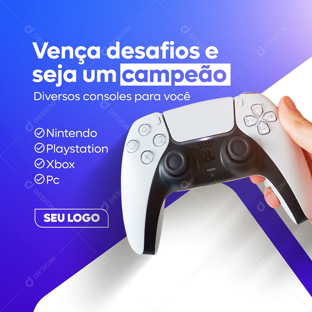 Social Media Seja Um Campeão Lojas De Eletrônicos PSD Editável